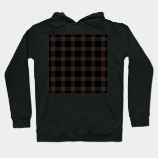 Brown and Black Buffalo Plaid Pattern Hoodie